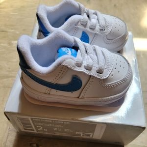 Nike Force 1 Crib(White/Photo Blue)size 2C